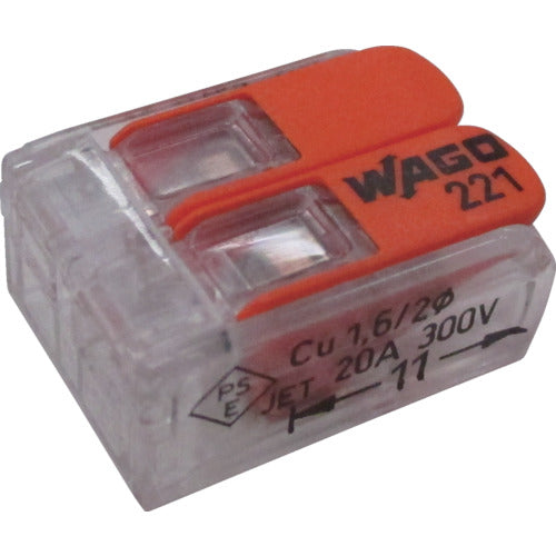 WAGO WFR-2 보다 선·단선 원터치 접속 가능 커넥터 2홀용 10개입 WFR-2BP 1 PK