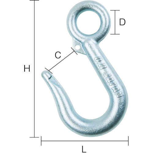 OH スリムフック(安全レバー無)1000kg WS-10 1 個