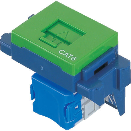 Panasonic 구토스 시리즈 정보 모듈라 잭 CAT5E 매립형 그린 NR3160GL 1개