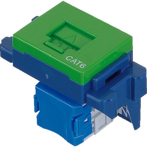 Panasonic ぐっとすシリーズ情報モジュラジャック CAT6 埋込型 グリーン NR3170GL 1 個