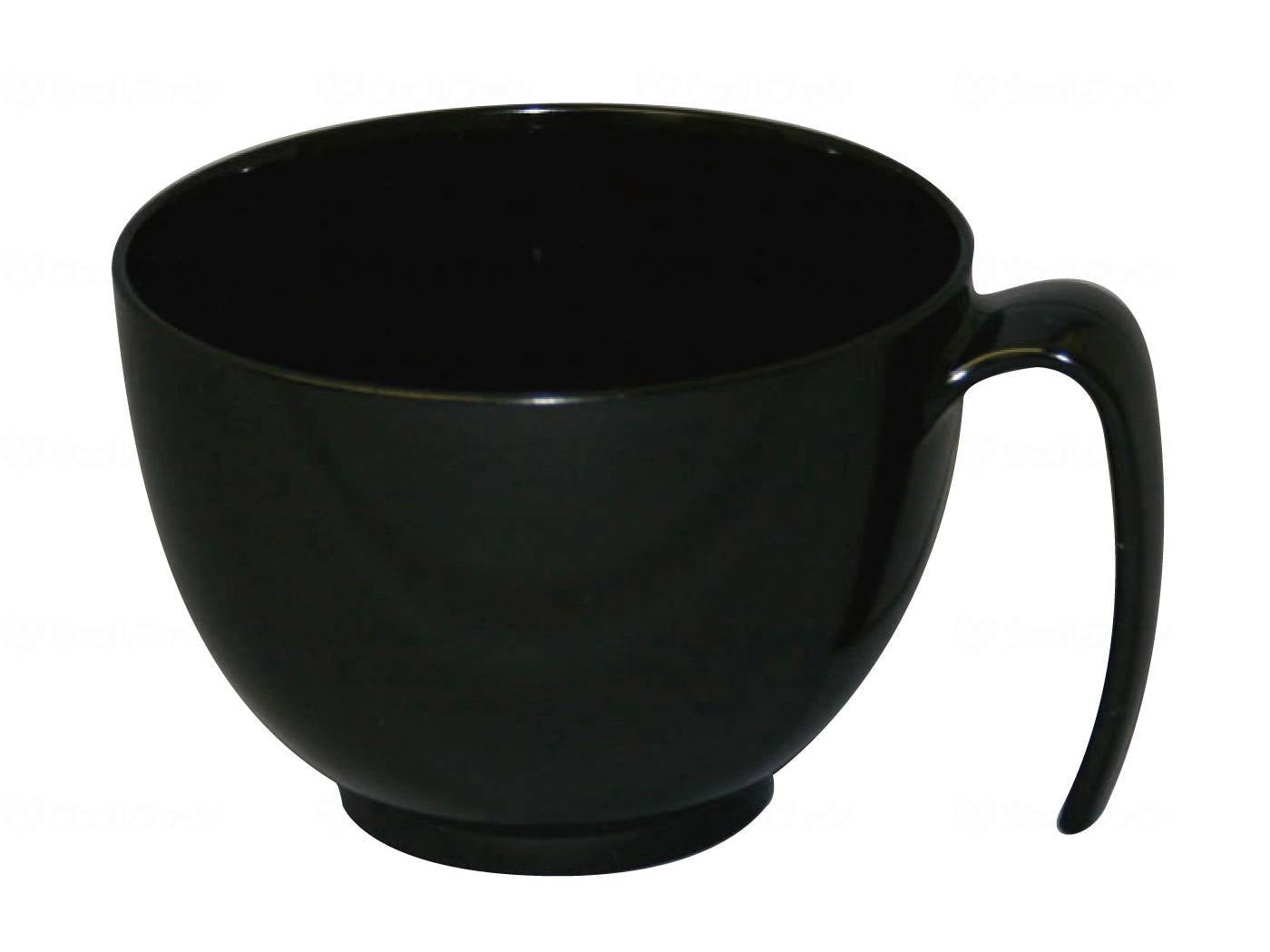 타이와 손잡이가있는 돈부리 블랙