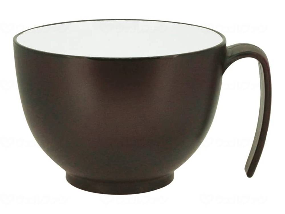 台和取っ手付どんぶり ブラウン