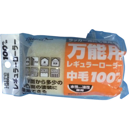 KOWA PURE Regular Roller Spare Medium Hair 100mm 11480 1 piece