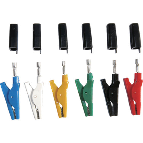 Teishin crimp-on mold clip S C-201 1 each of red, black, blue, yellow, white and yellow (total of 6) C-201A6C 1 PK
