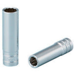 KTC 6.3 sq. deep socket (12-sided) 3/8 inch flats, 6.35 mm drive, 50 mm overall length, B2L-3/8W, 1 pc