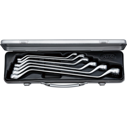 KTC 45° long wrench set (set of 6) Metal case outer dimensions 385 x 100 x 45 mm M2506 1 S