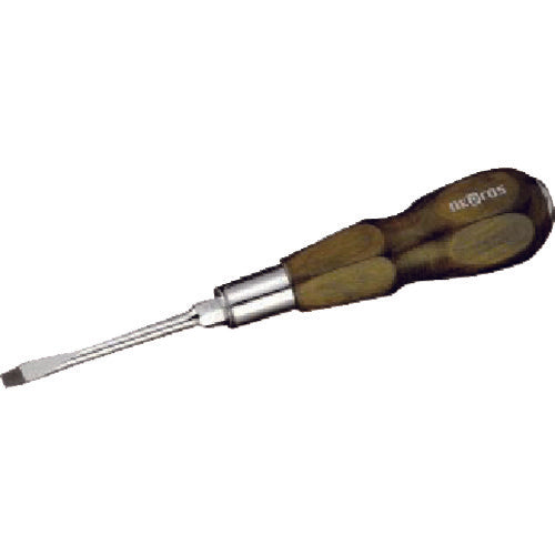nepros Wooden Handle Penetrating Type Screwdriver (Slotted) 5mm ND3M-055 1 piece