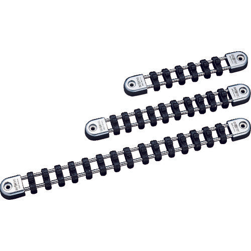 nepros 6.3 sq. socket holder, 6.35 mm drive, 6 sockets, total length 169 mm, NEHB206, 1 piece