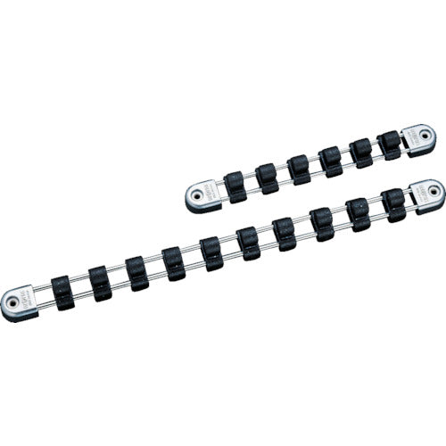 nepros 12.7 sq. socket holder, 12.7 mm drive, 10 sockets, total length 369 mm, NEHB410, 1 piece