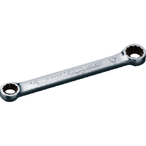 nepros Straight short double-ended wrench, opposite side dimensions 7 x 8 mm, total length 95 mm, NM1S-0708, 1 piece