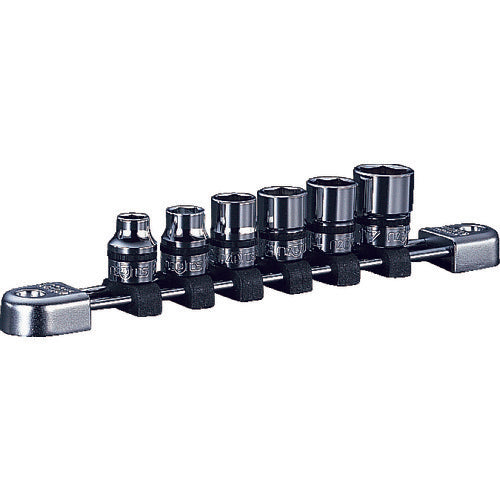 nepros 9.5sq. 소켓 세트(6코 세트) 삽입 수 9.5mm 소켓 내용 3/8, 7/16, 1/2, 9/16, 5/8, 11/16인치 NTB306BA 1 S