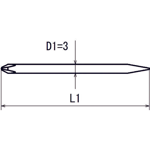 오미 φ3 삽입 수회 드라이버용 +0 전장 50 V02-0-50 10개