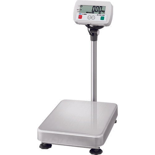 A&D 방진・방수 디지털대 저울 SC시리즈(일체형・폴 부착) 계량 150kg 최소 표시 20g 계량 접시 치수 W390×D530mm SC150KAL 1대