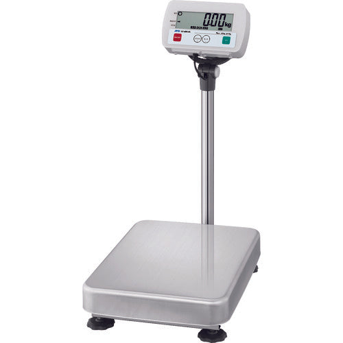 A&D 방진・방수 디지털대 저울 SC시리즈(일체형・폴 부착) 계량 60kg 최소 표시 10g 계량 접시 치수 W390×D530mm SC60KAL 1대