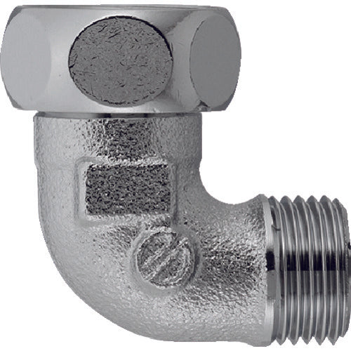 KAKUDAI 수도 배관용 조인트 너트 부착 플렉스용 엘보 20X13 호칭 지름 B:G3/4 호칭 지름 C: G1/2 6461-20X13