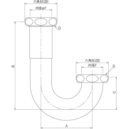 KAKUDAI Trap U-Tube 0434-32 1 pc