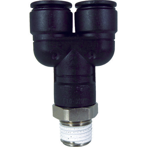 Chiyoda Five Male Branch Y 10mm R1/4 F10-02MY 1 piece