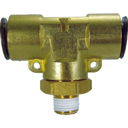 チヨダ チューブ継手 フジメイルブランチティ(金属) 10mm・R1/8 10-01MT 1 個