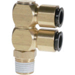 チヨダ チューブ継手 フジ ダブルバンジョー(金属) 6mm R1/8 6-01S2 1 個