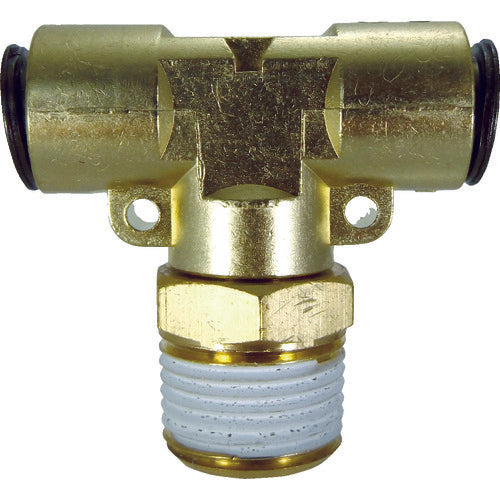 チヨダ チューブ継手 フジメイルブランチティ(金属) 8mm・R3/8 8-03MT 1 個