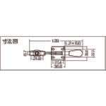 Kakuta Stainless Steel Handle Horizontal Toggle Clamp No. HH350-2S KC-HH350-2S 1 pc