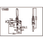 Kakuta Handle Vertical Toggle Clamp (Downward Pressing Type) No. HV651B Clamping Pressure 3.4kN KC-HV651B 1 pc