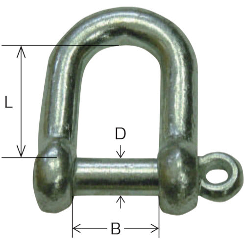 HHH Screw Shackle Electroplated 8mm NS8 1 piece