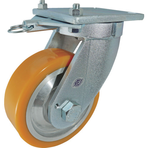 ヨドノ 超重量用高硬度ウレタン自在車旋回ロック付 2000kg用 HDUJ200TL 1 個