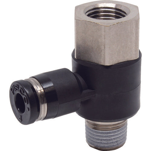 PISCO チューブフィッティング メスユニバーサルエルボチューブ4ネジ01 PHF4-01 1 個