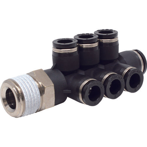 PISCO チューブフィッティング ブランチトリプルダブル PKVD10-8-04 1 個