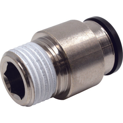 PISCO Tube Fitting Hexagonal Socket Straight Tube 16 Connection Diameter R1/2 POC16-04 1 pc