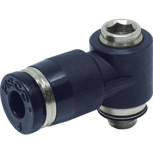 PISCO Tube Fitting Hexagonal Socket Universal Elbow Tube 4 Connection Size M5 x 0.8 POL4-M5 1 pc