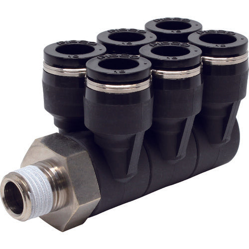 PISCO 튜브 피팅 트리플 브랜치 에이 튜브 10 접속 구경 R1/4 PAT10-02 1개