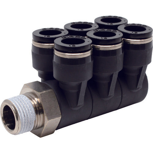 PISCO 튜브 피팅 트리플 브랜치 에이 튜브 10 접속 구경 R3/8 PAT10-03 1개