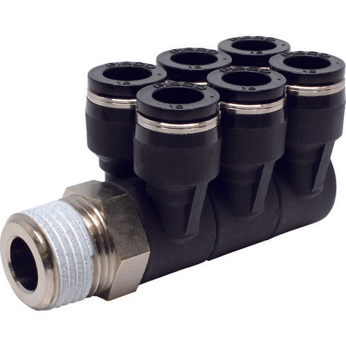 PISCO 튜브 피팅 트리플 브랜치 에이 튜브 10 접속 구경 R1/2 PAT10-04 1개