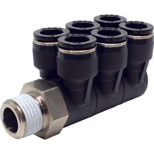 PISCO 튜브 피팅 트리플 브랜치 에이 튜브 12 접속 구경 R1/2 PAT12-04 1개