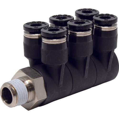 PISCO 튜브 피팅 트리플 브랜치 에이 튜브 4 접속 구경 R1/8 PAT4-01 1개