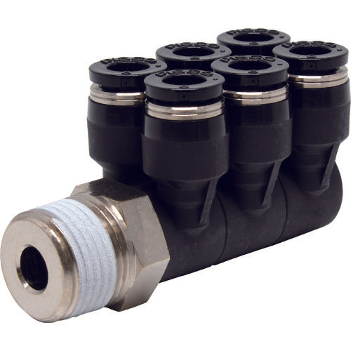 PISCO 튜브 피팅 트리플 브랜치 에이 튜브 6 접속 구경 R3/8 PAT6-03 1개