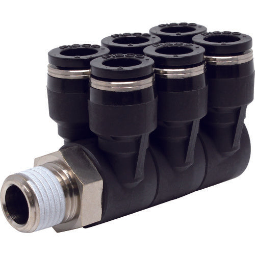 PISCO 튜브 피팅 트리플 브랜치 에이 튜브 8 접속 구경 R1/4 PAT8-02 1개