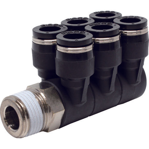 PISCO 튜브 피팅 트리플 브랜치 에이 튜브 8 접속 구경 R3/8 PAT8-03 1개