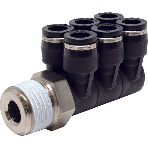 PISCO チューブフィッティング トリプルブランチエイ チューブ8 接続口径R1/2 PAT8-04 1 個