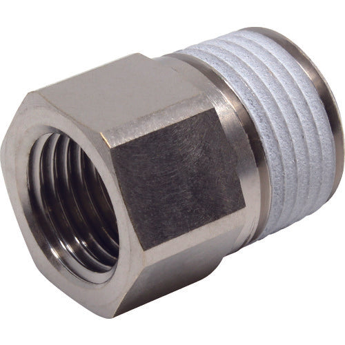 PISCO Tube Fitting Extension Joint Bush Male Thread R3/8 Female Thread Rc1/4 PF03-02 1 pc