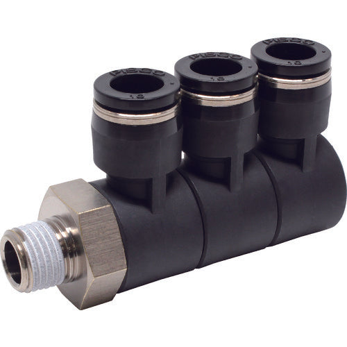 PISCO Tube Fitting Triple Universal Elbow Tube 10 Connection Size R1/4 PHT10-02 1 pc