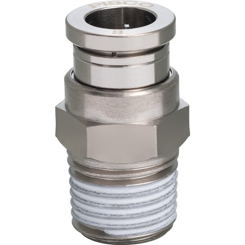 PISCO Tube Fitting Brass Straight Tube 12 Thread R1/4 Rubber HNBR No Cover KC12-02-1 1 pc