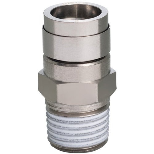 PISCO Tube Fitting Brass Straight Tube 4 Thread R1/4 Rubber HNBR KC4-02 1 pc