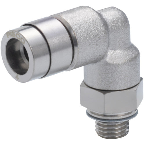 PISCO Tube Fitting Brass Elbow Tube 4 Thread M5 x 0.8 Rubber HNBR KL4-M5 1 pc