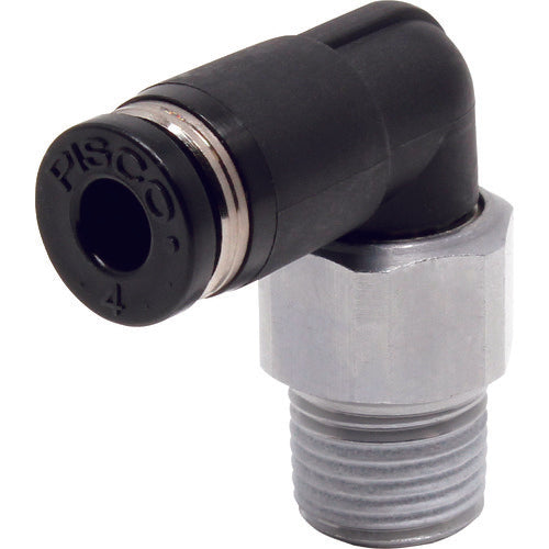 PISC 로터리 조인트 엘보 튜브 4 나사 R1/8 RL401 1개