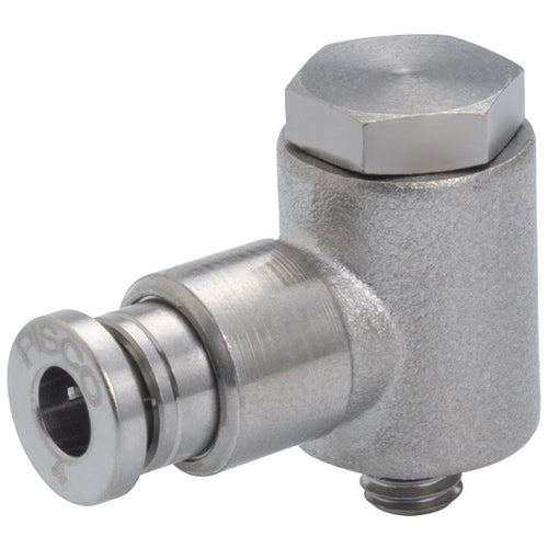 PISCO チューブフィッティングブラスユニバーサルエルボ チューブ6ネジM5X08ゴムHNBRカバー無 KH6-M5-1 1 個