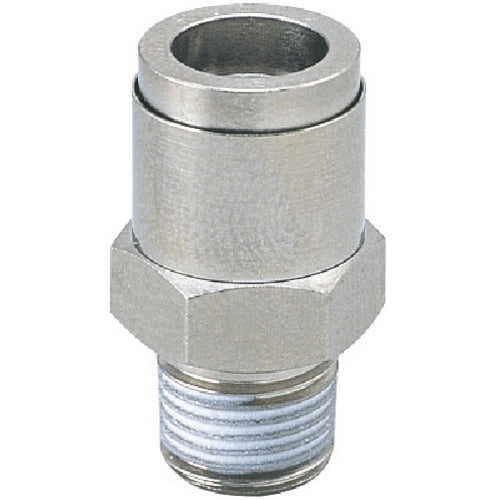 PISCO チューブフィッティングブラスストレート チューブ6ネジR1/8ゴムFKM KC6-01-F 1 個