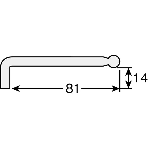 HOZAN Ball Point Wrench 1.5mm W-110-1.5 1 pc